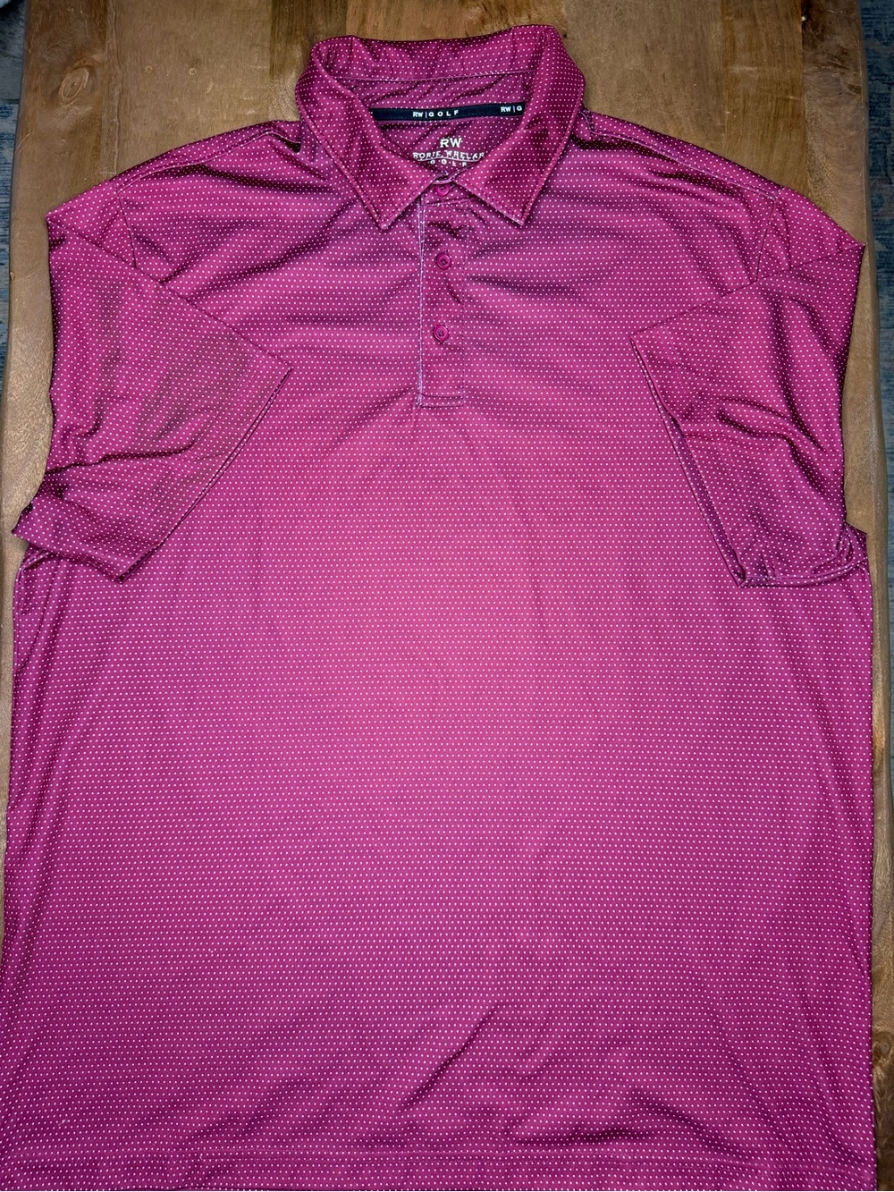 Rorie Whelan Golf Short Sleeve Polo Shirt - Maroon Dot